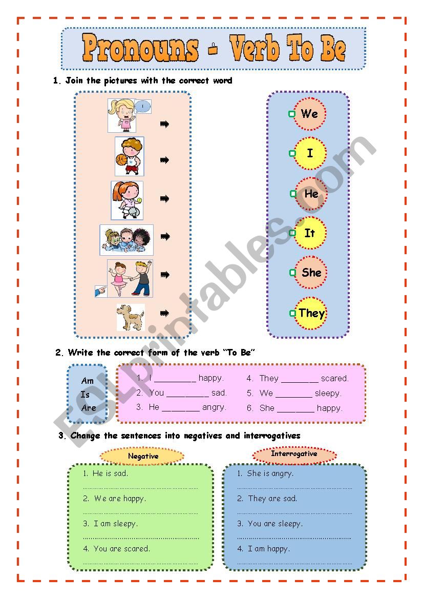 Personal Pronouns - Verb To be