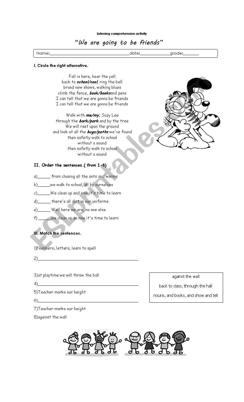 Friends  worksheet