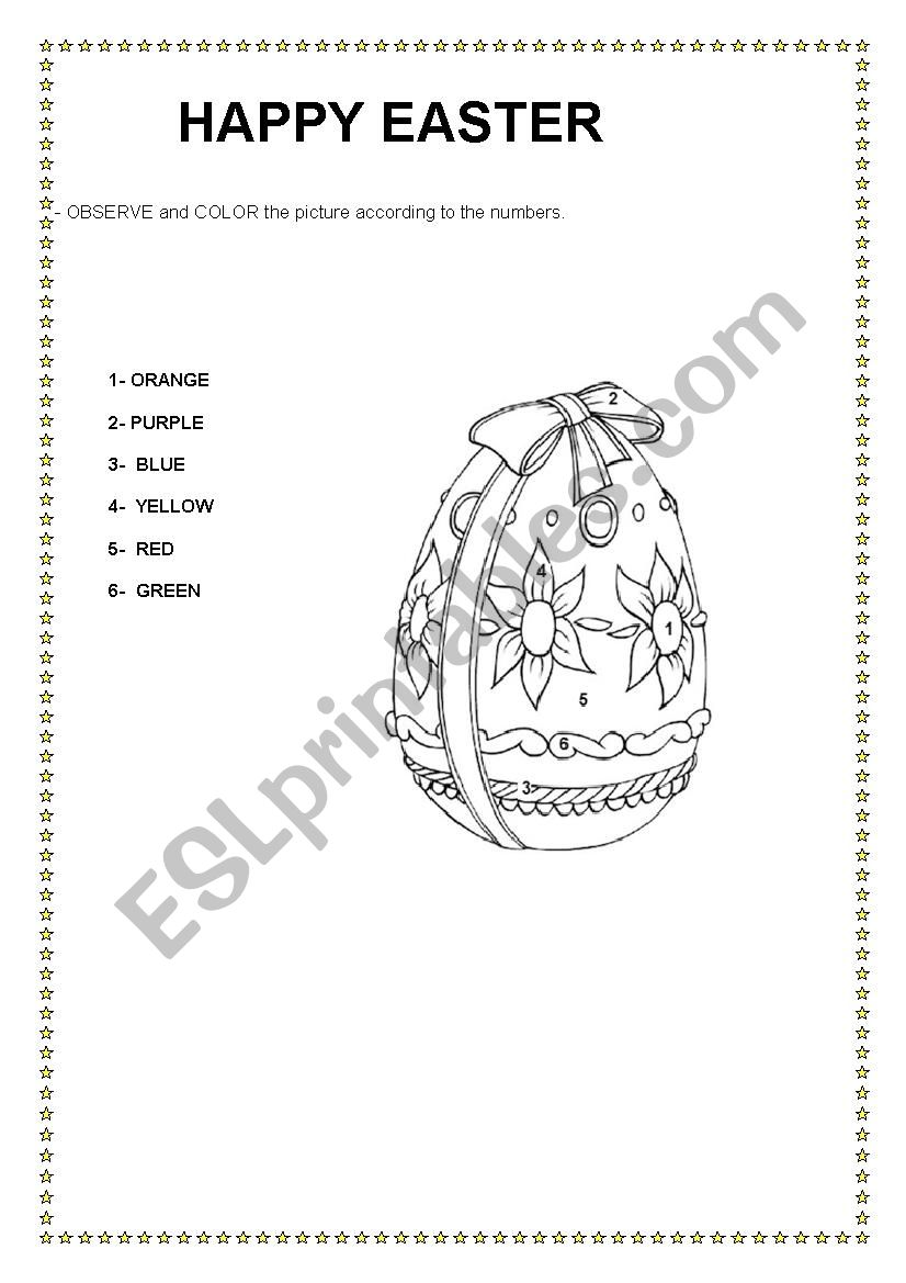 Happy Easter worksheet