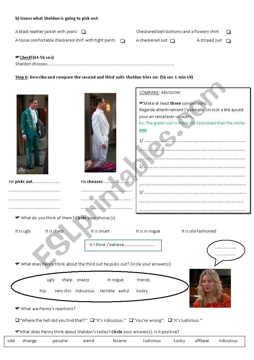 The Big Bang Theory Sheldon And Penny Go Shopping Esl Worksheet By Leschoupies Though not exclusively a penny and sheldon thing, we love this moment because sheldon chooses to answer what are your favorite sheldon/penny moments on 'the big bang theory'? esl printables