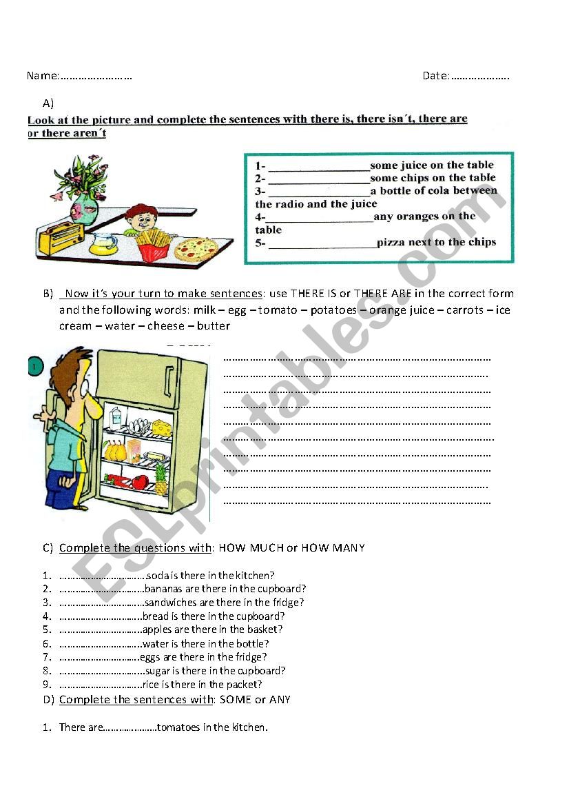 There is and There are worksheet
