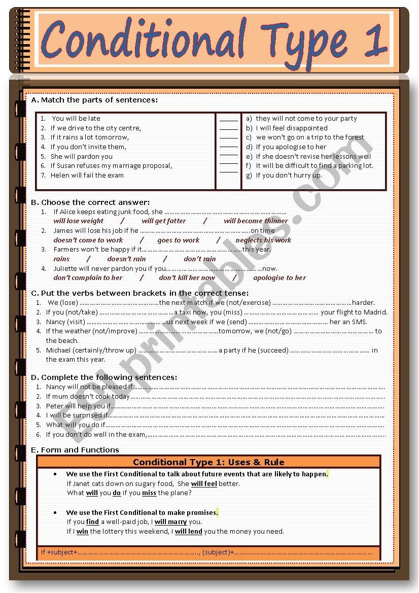 First Conditional worksheet