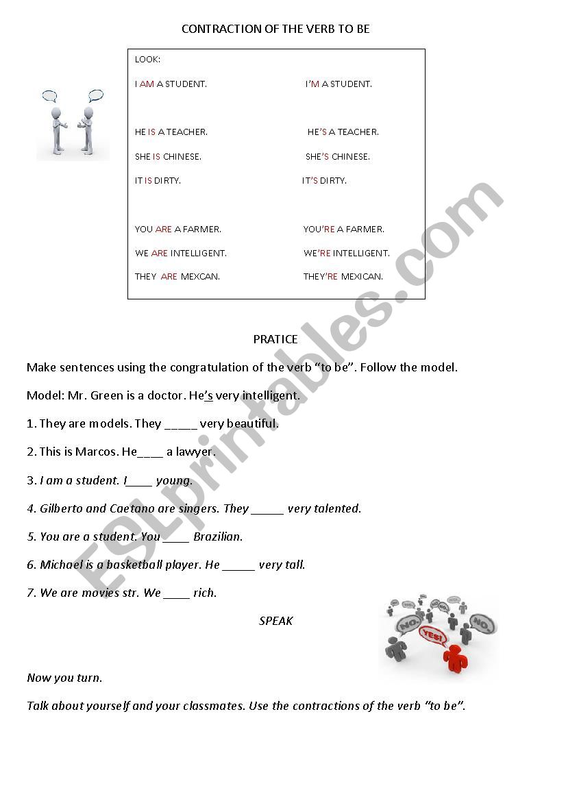 Verb TO BE worksheet