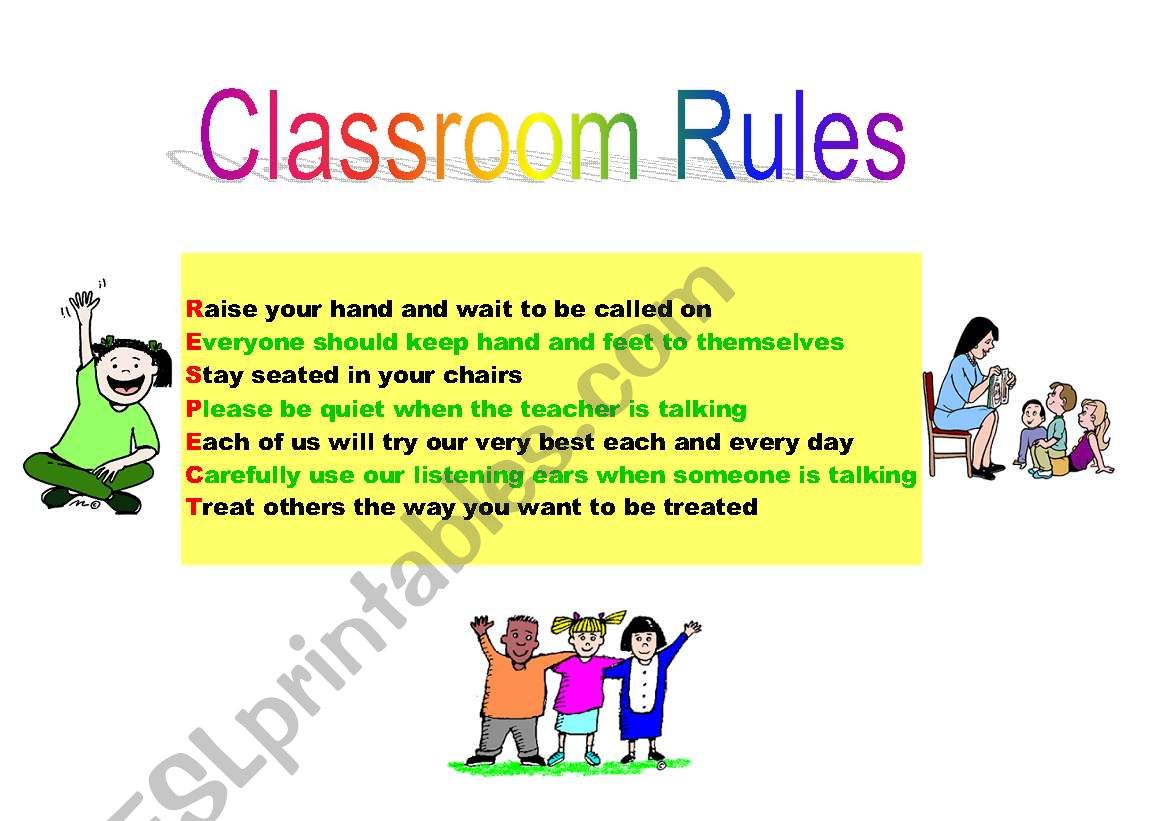 Classroom Rules worksheet