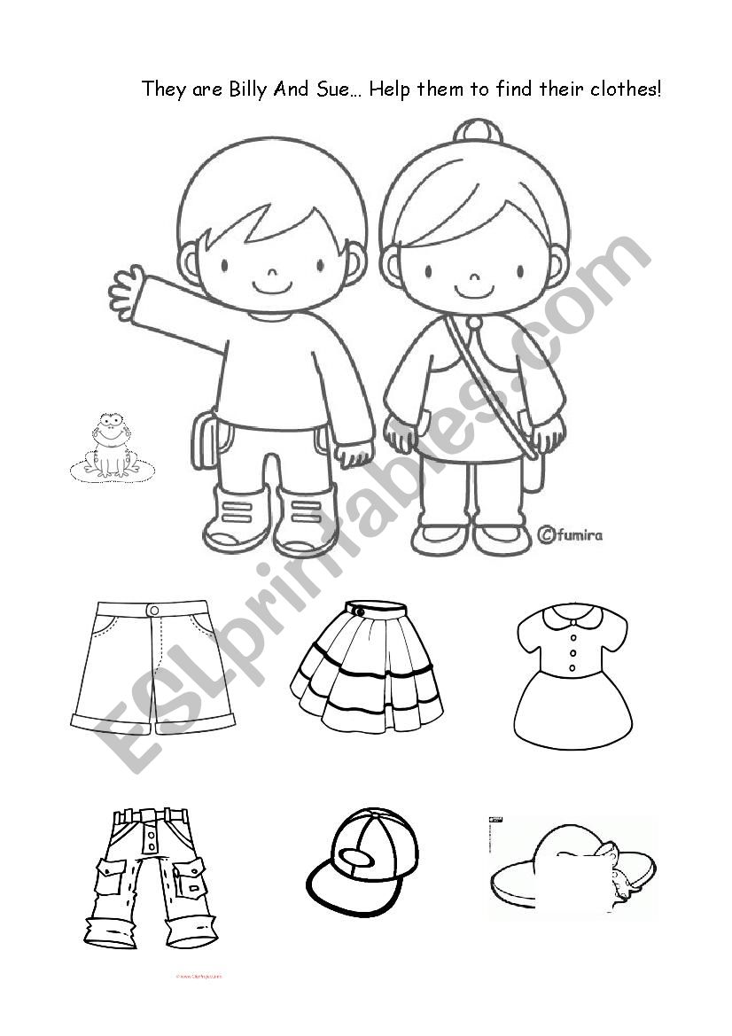 Clothes worksheet