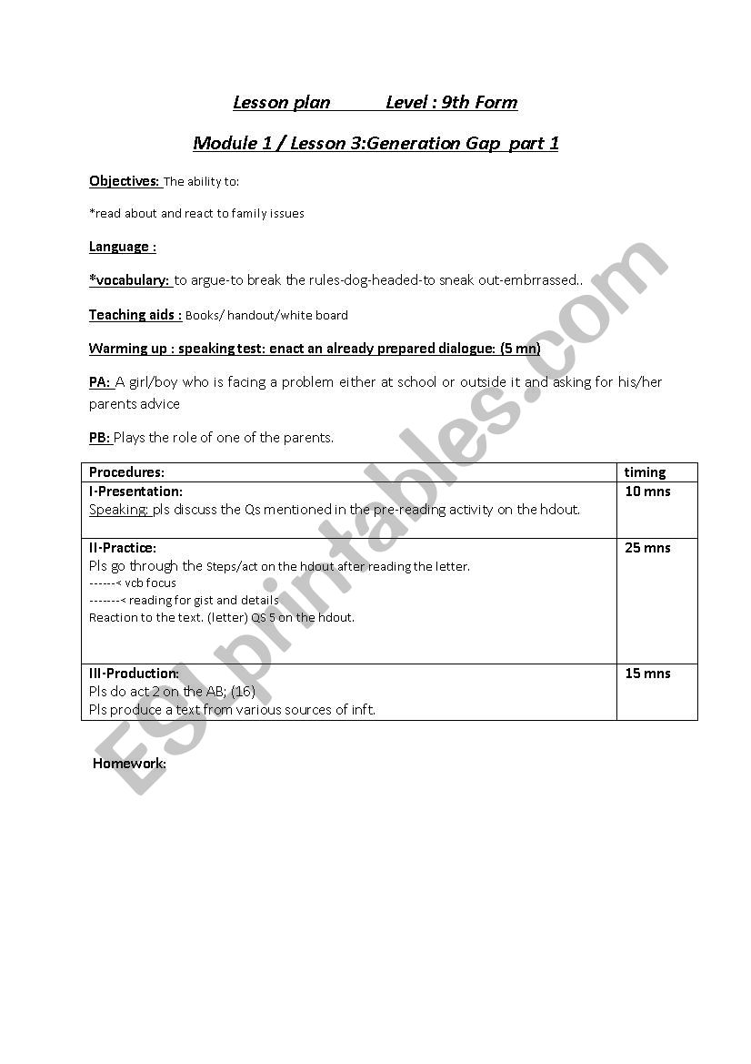 plan generation gap worksheet