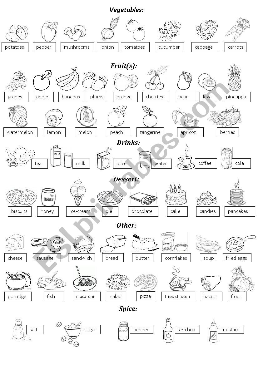 Picture vocabulary worksheet