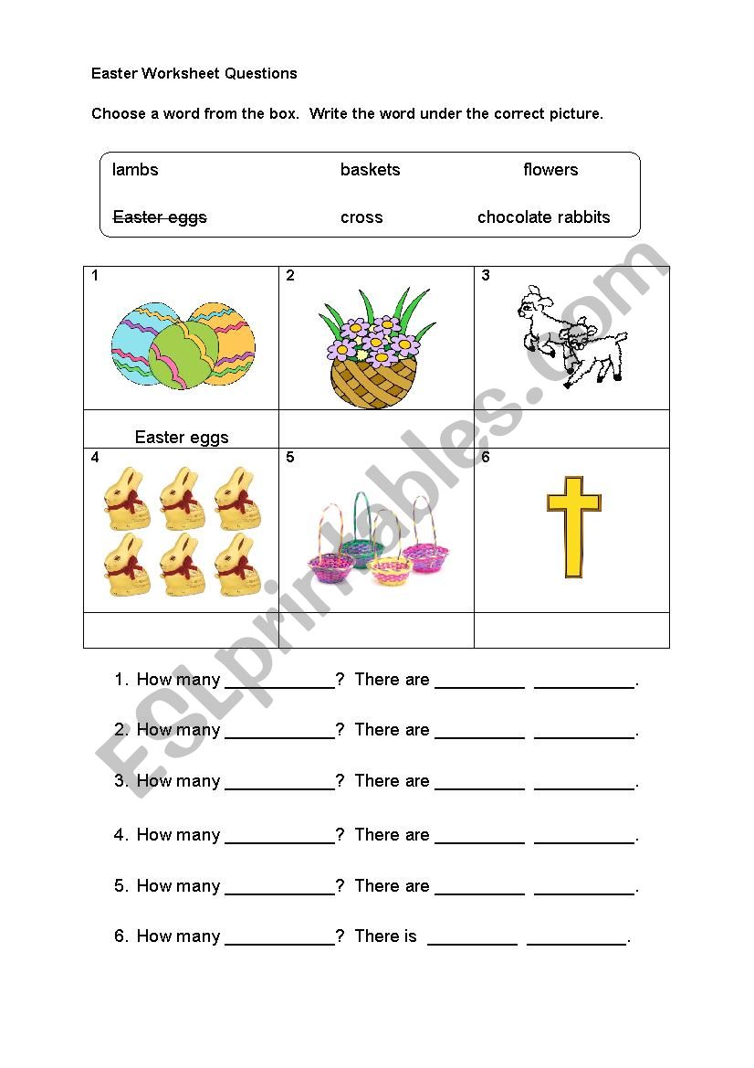 Easter beginners worksheet worksheet
