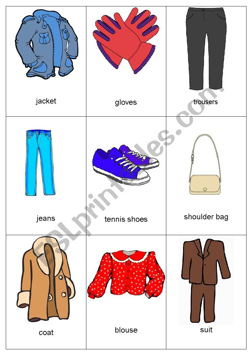 Clothes worksheet