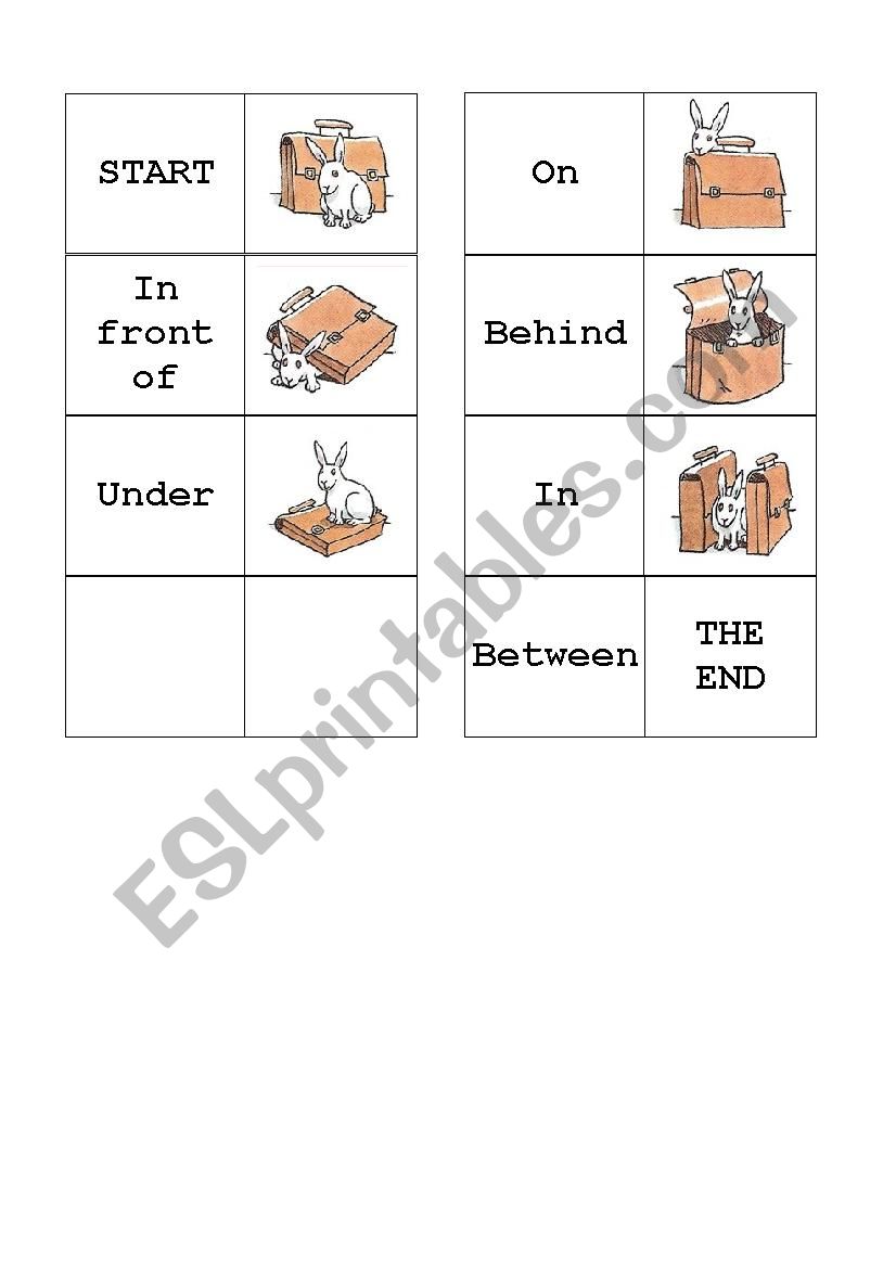 Domino - Prepositions of Place