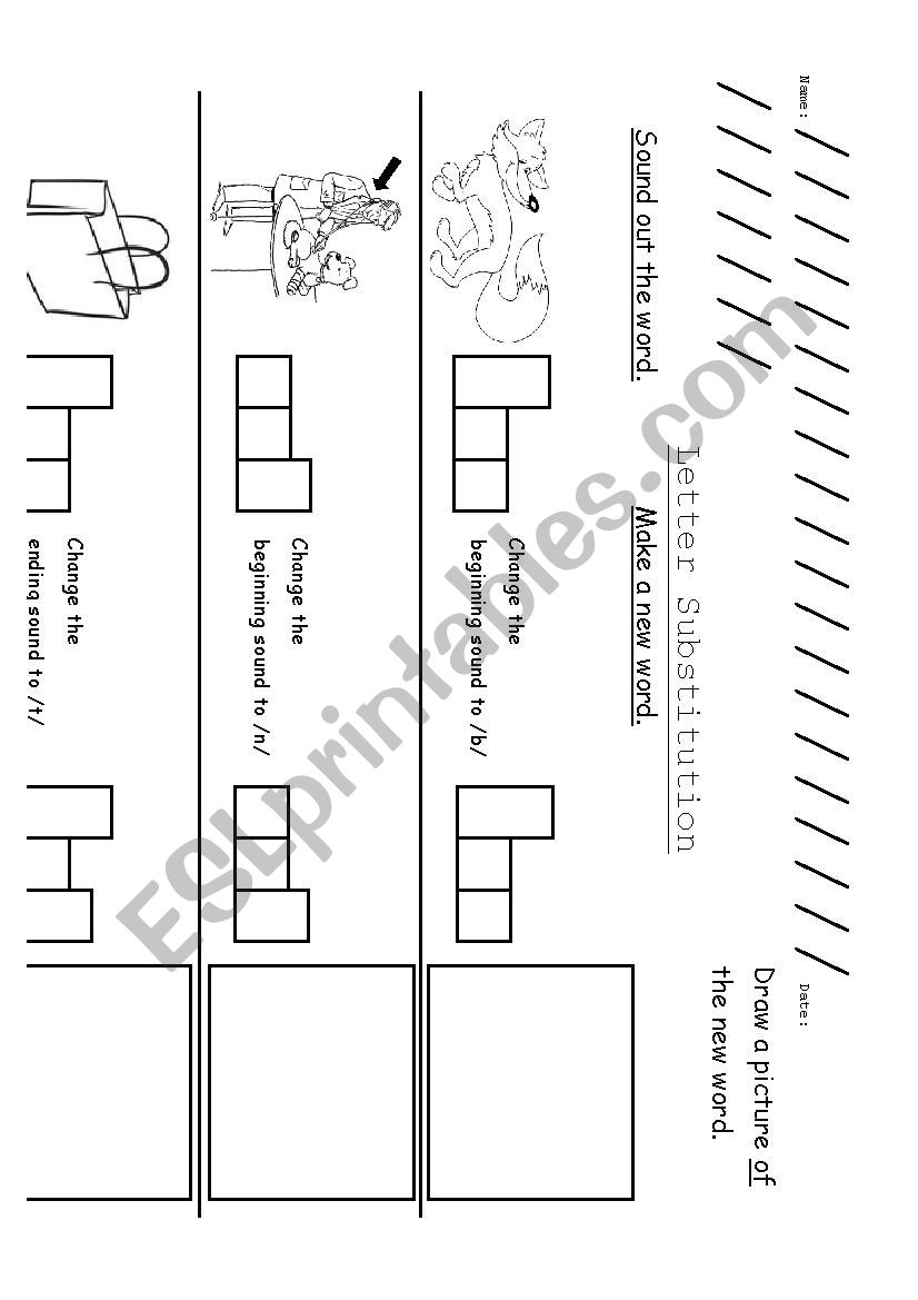 Letter Substitution worksheet