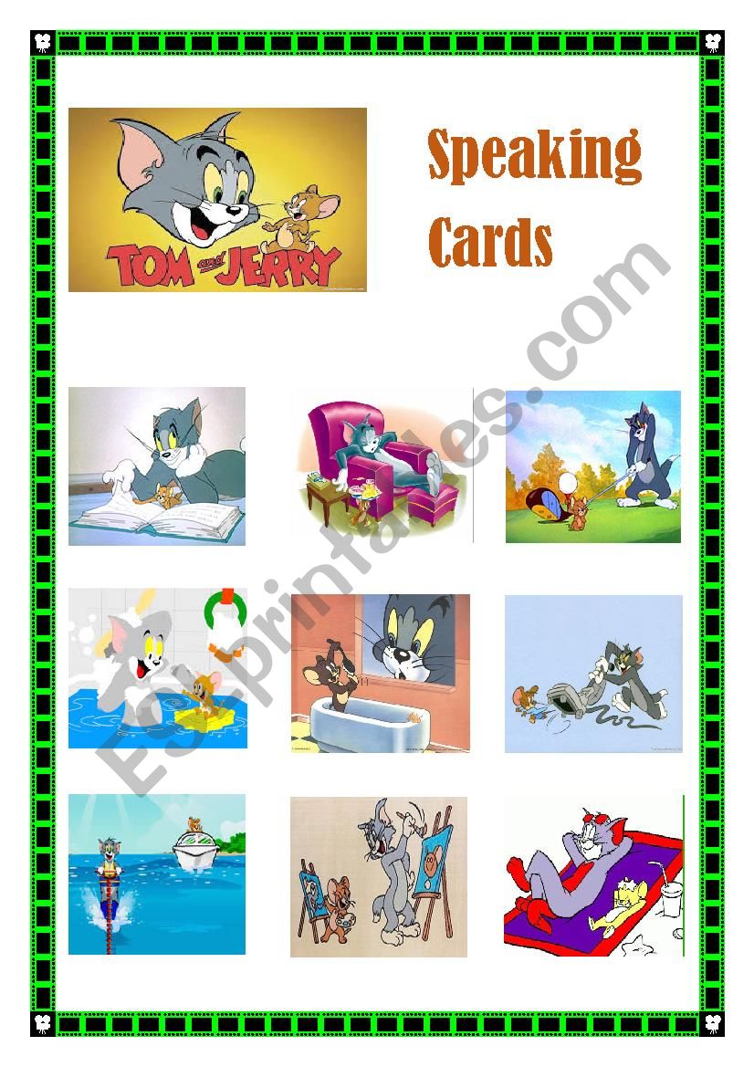 Tom and Jerry Verbs worksheet