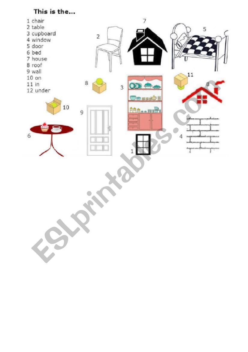 Furniture pus test worksheet