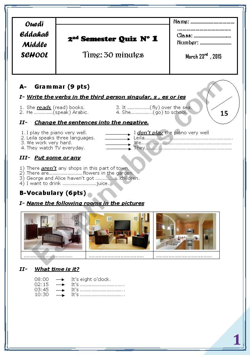 Test worksheet