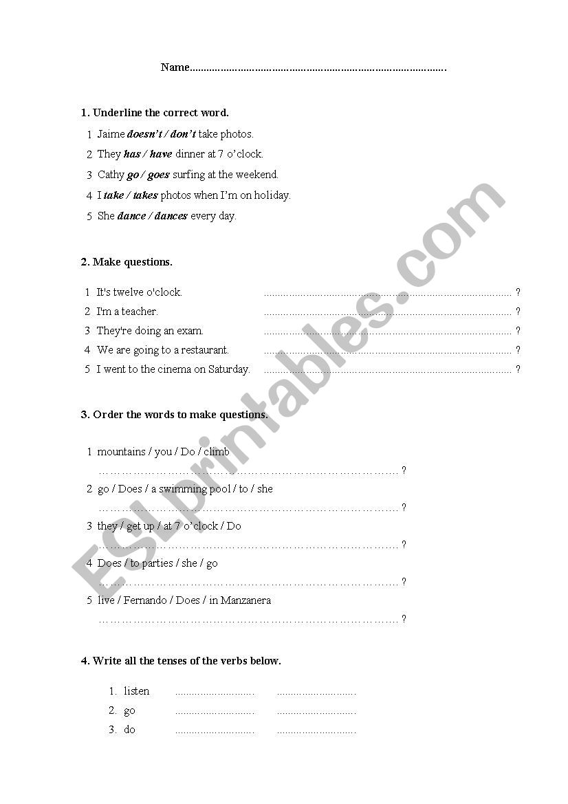test for flyers   worksheet