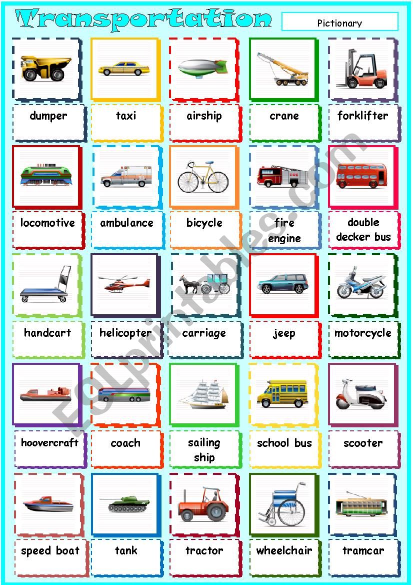 Transportation worksheet