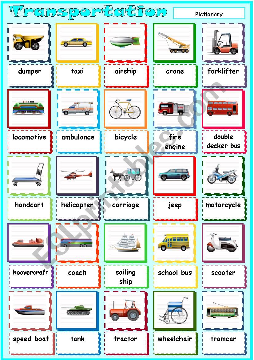 Transportation worksheet