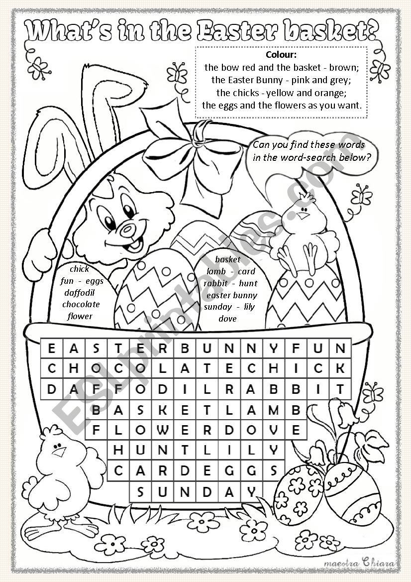 Whats in the Easter basket? worksheet