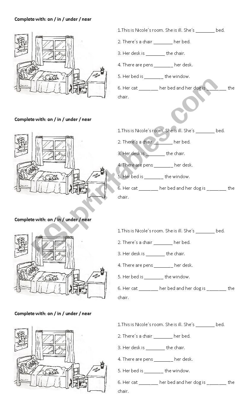 Prepositions ON - IN - UNDER - NEAR