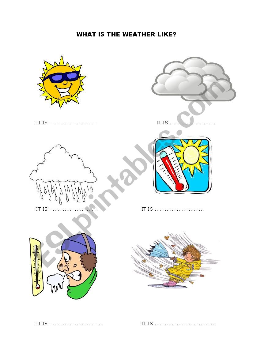 What is the weather like? worksheet