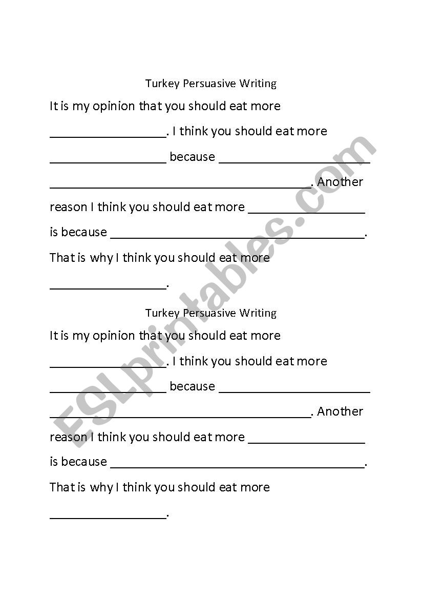 Leveled Turkey Writing Prompts