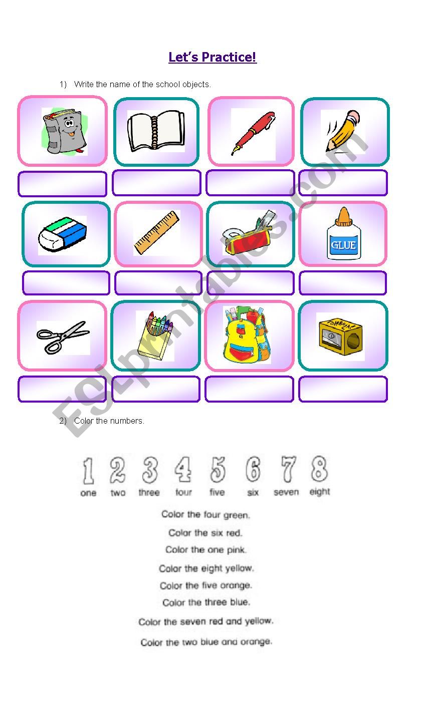 LetÂ´s practice worksheet