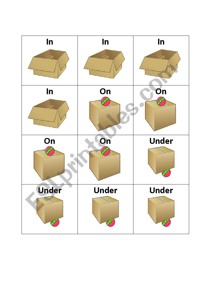 preposition go fish card worksheet