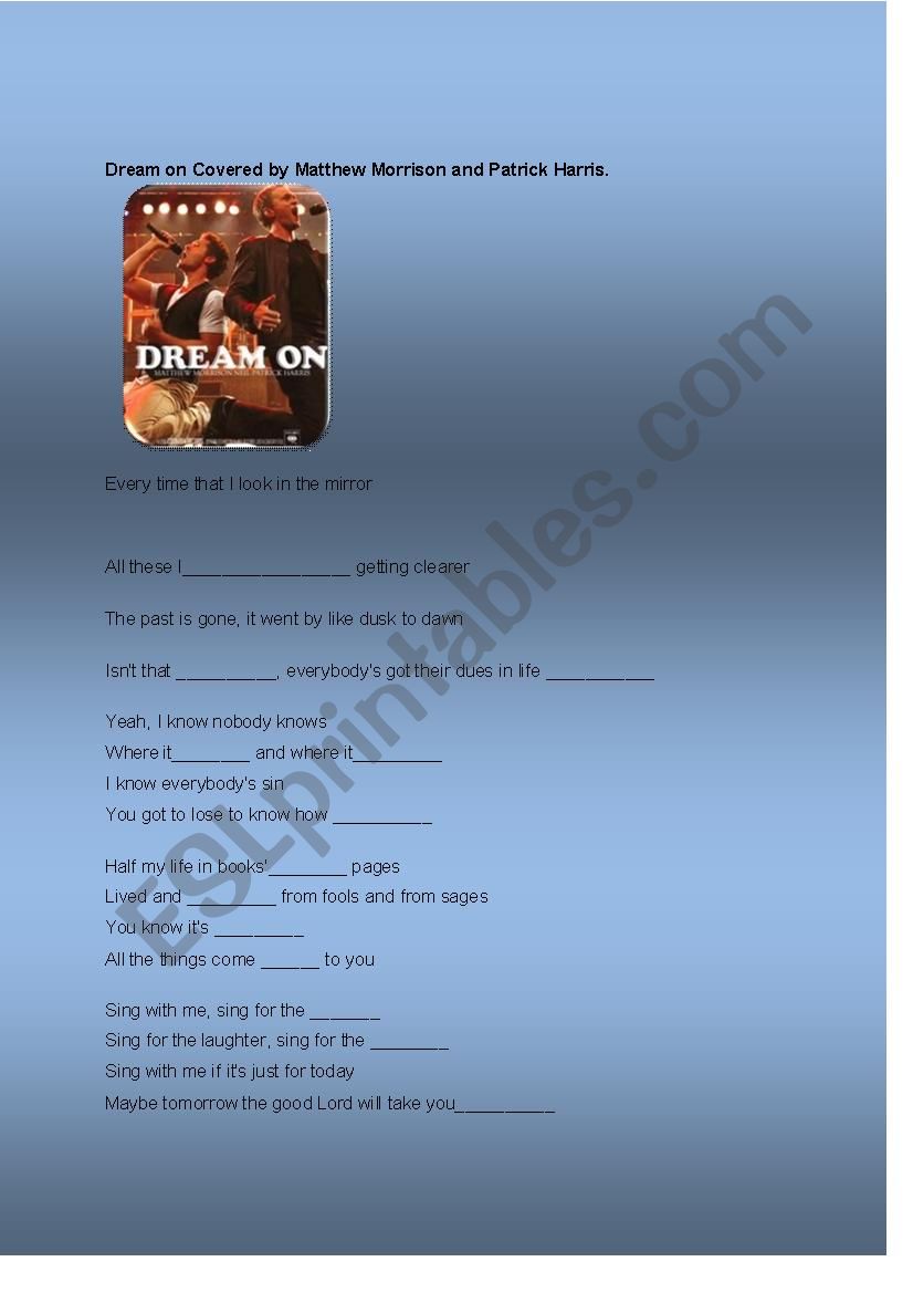 Dream on Matthew Morrison feat Neil Patrick Harris