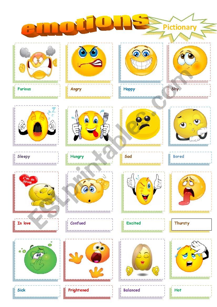 emotions  worksheet