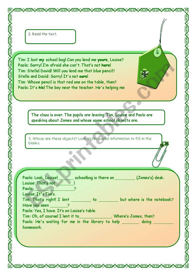 Can I Borrow Your Pencil Esl Worksheet By Vanda51