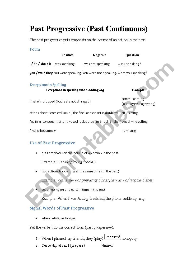 Past Simple exercises worksheet