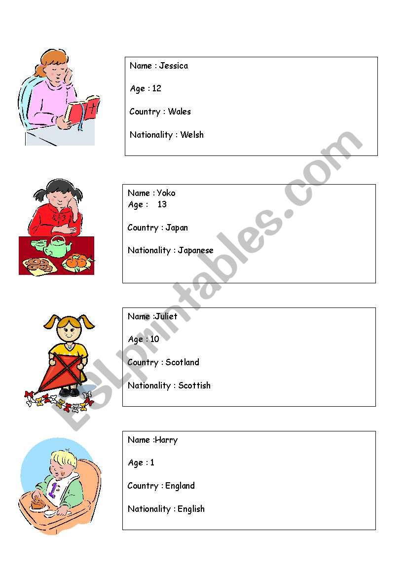 introduce people worksheet