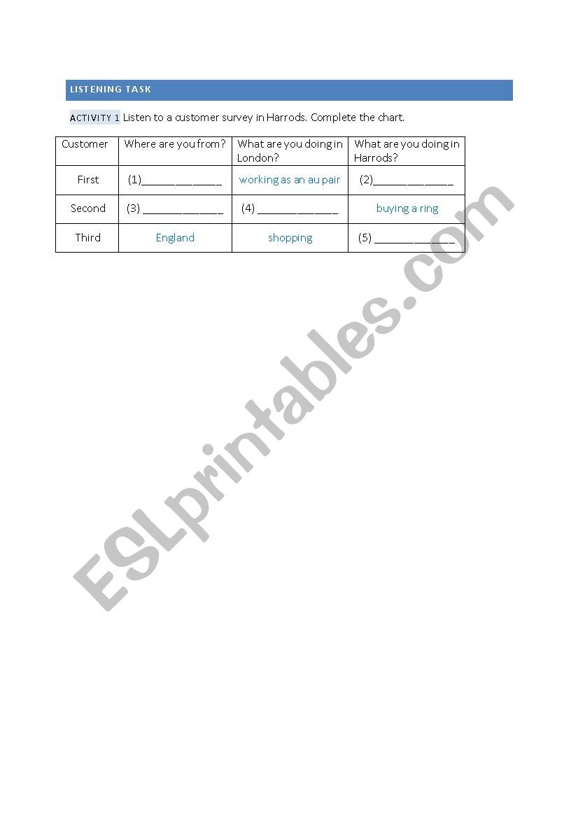 Present Continuous Guided Discovery worksheet