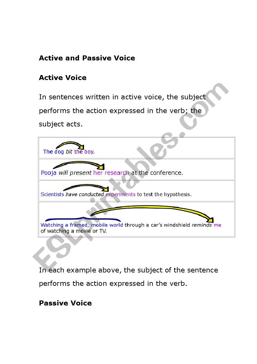 Active_and_Passive_Voice worksheet