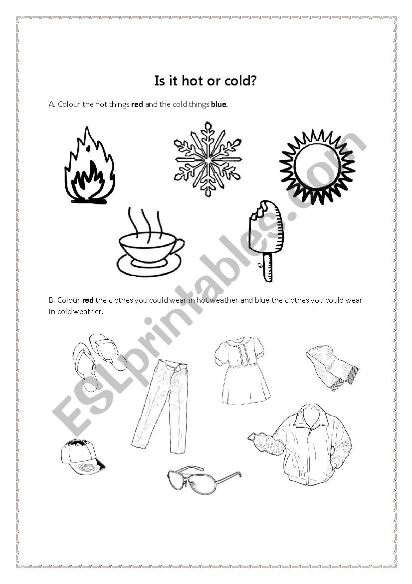 Colouring worksheet