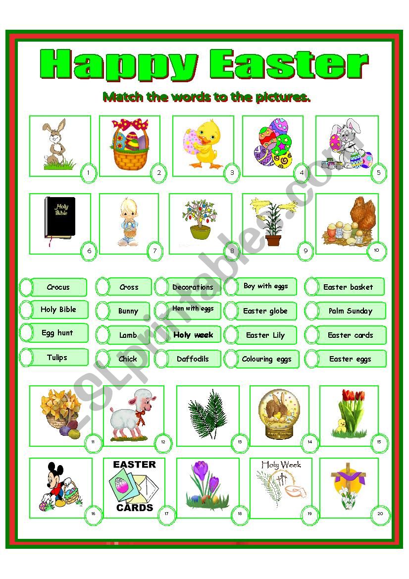 Happy Easter worksheet