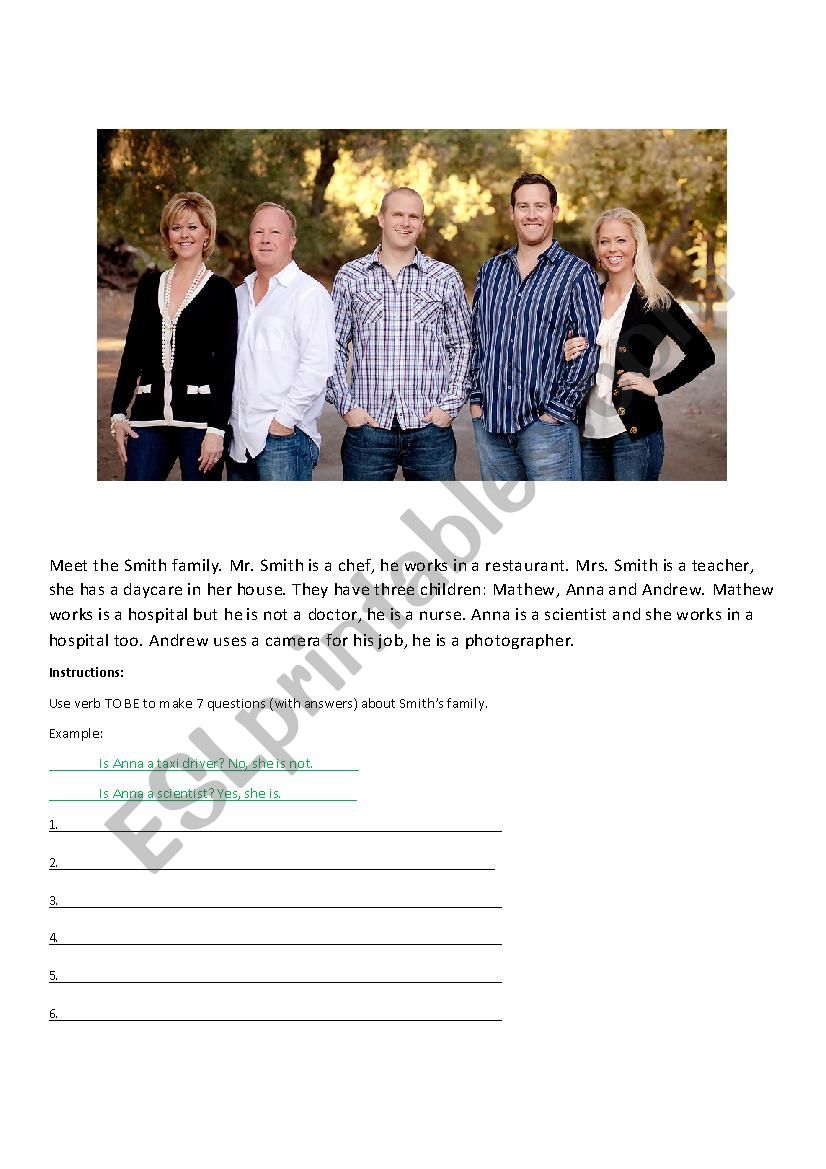 SImple Present VERB TO BE worksheet