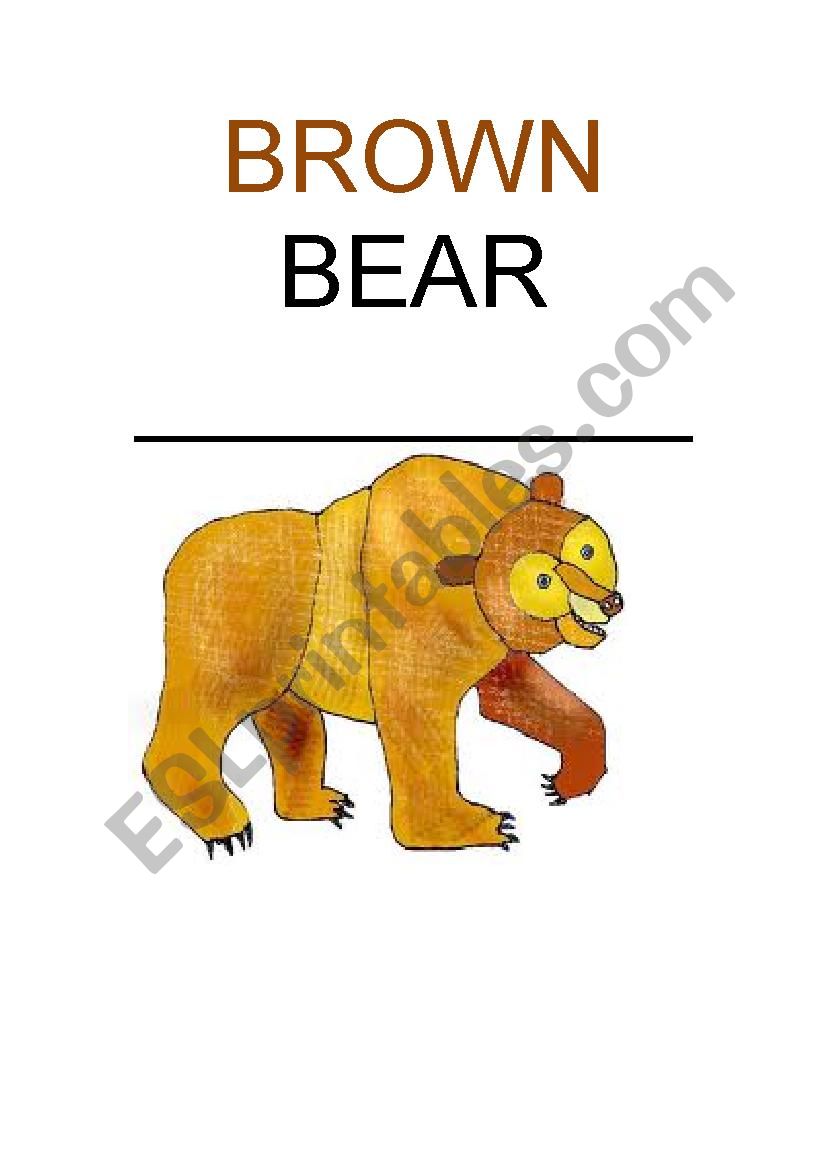 Brown Bear flashcards worksheet