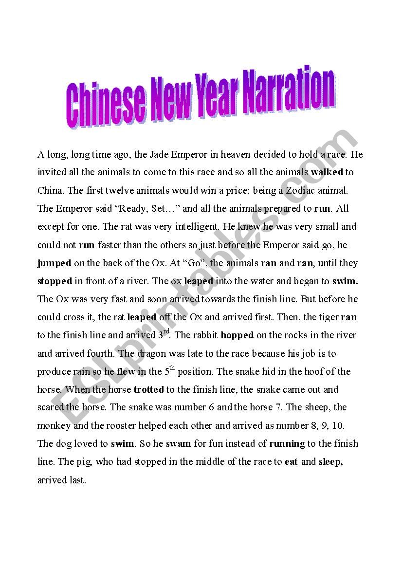 Chinese New Year  worksheet