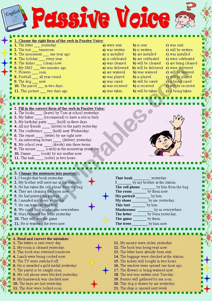 Passive Voice worksheet