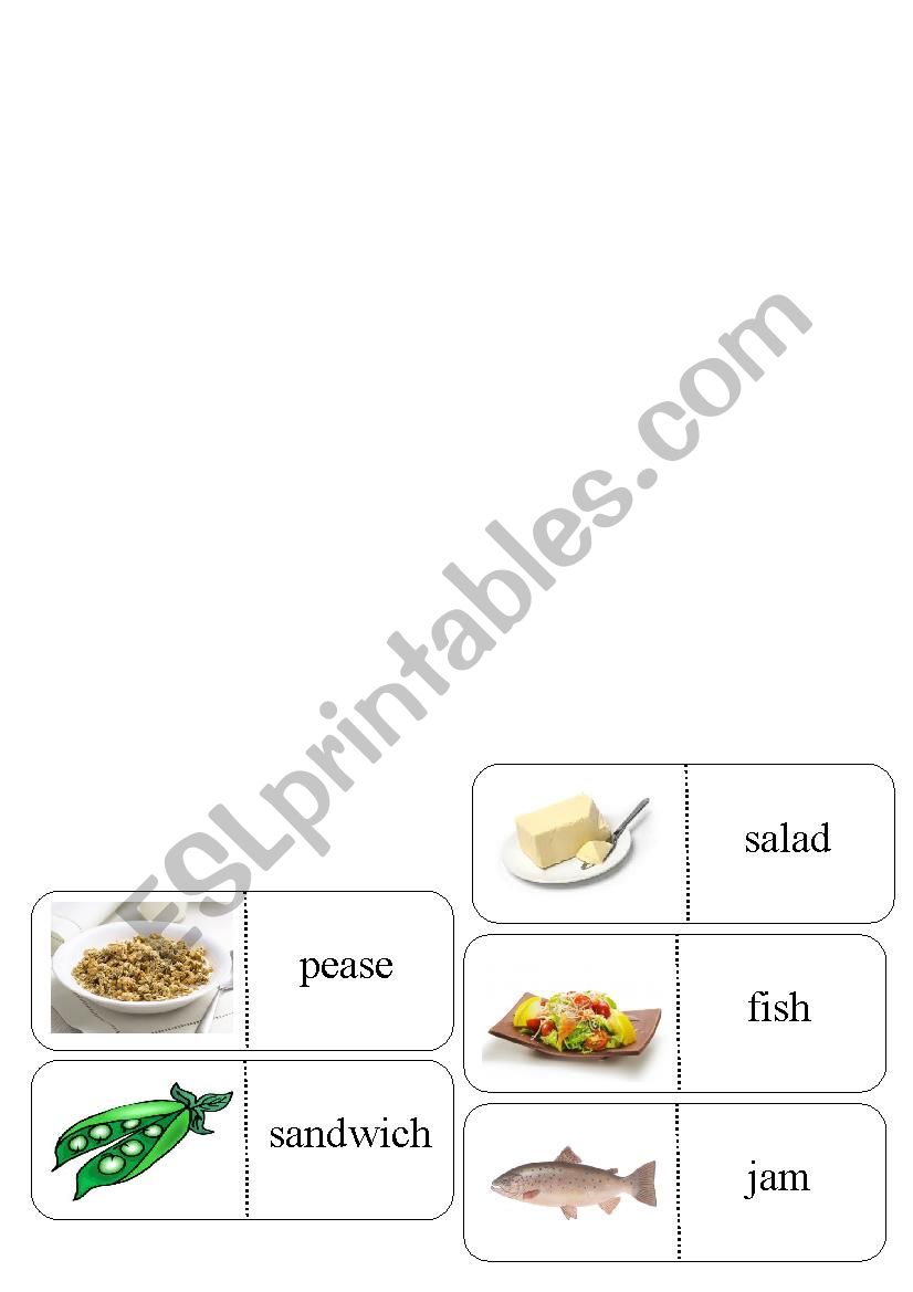 FOOD DOMINO 3 worksheet