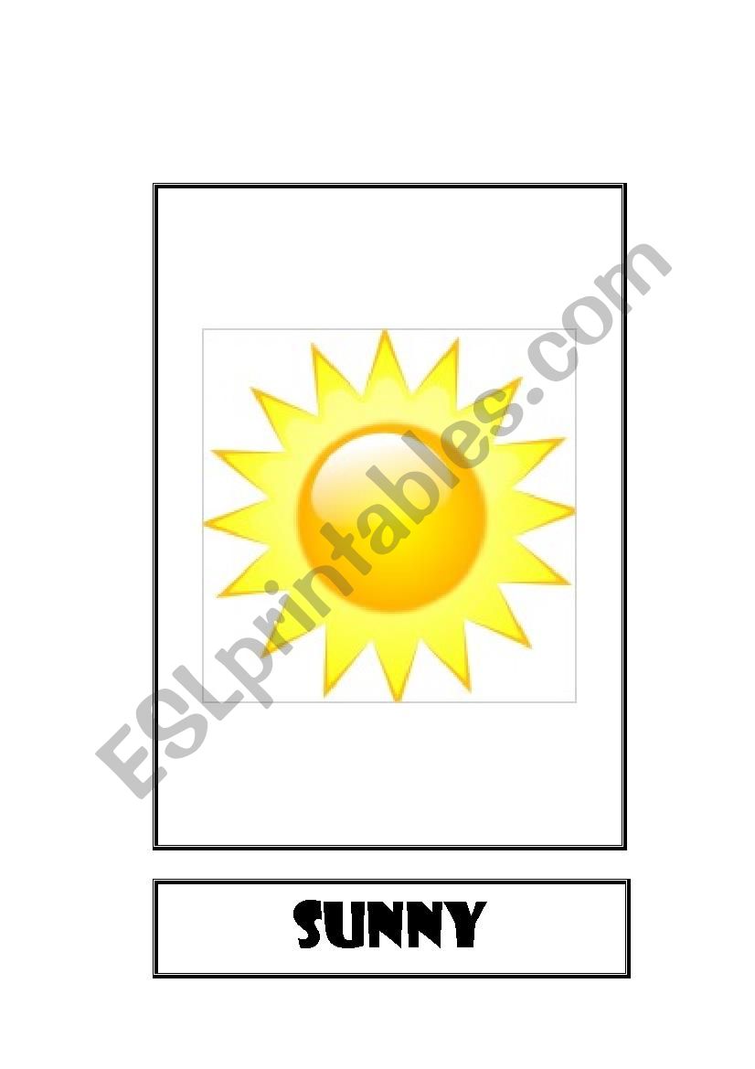 Flashcard Weather worksheet