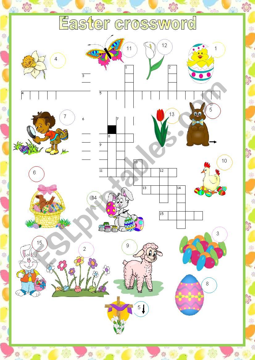 EASTER CROSSWORD worksheet