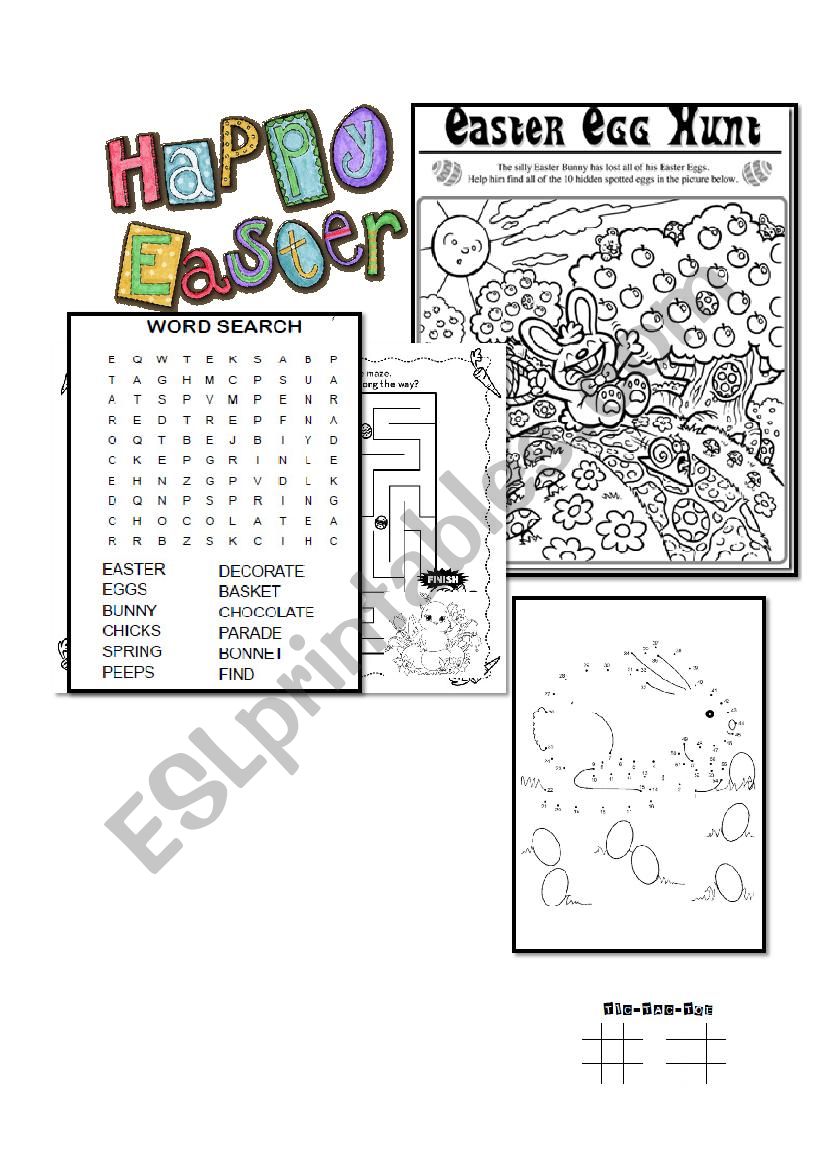 easter activities worksheet