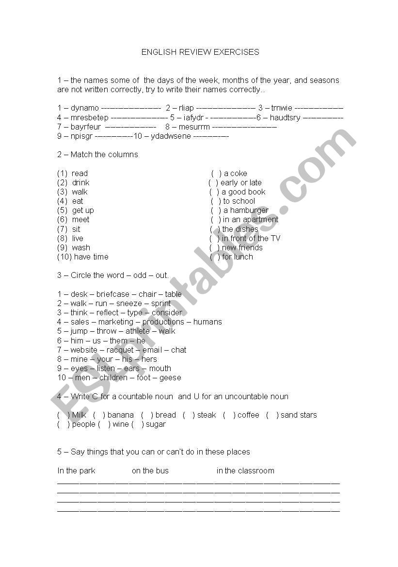 vocabulary practice worksheet