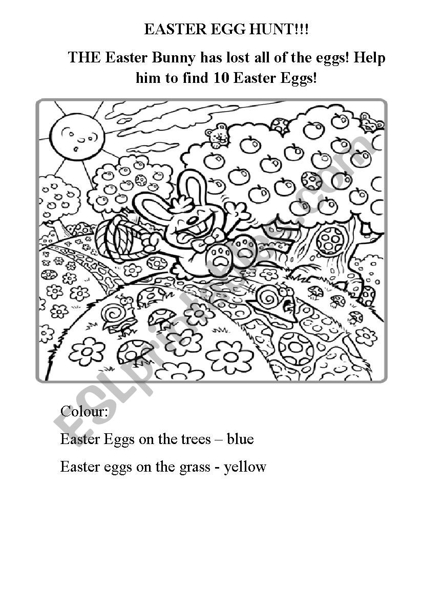 EASTER EGG HUNT worksheet