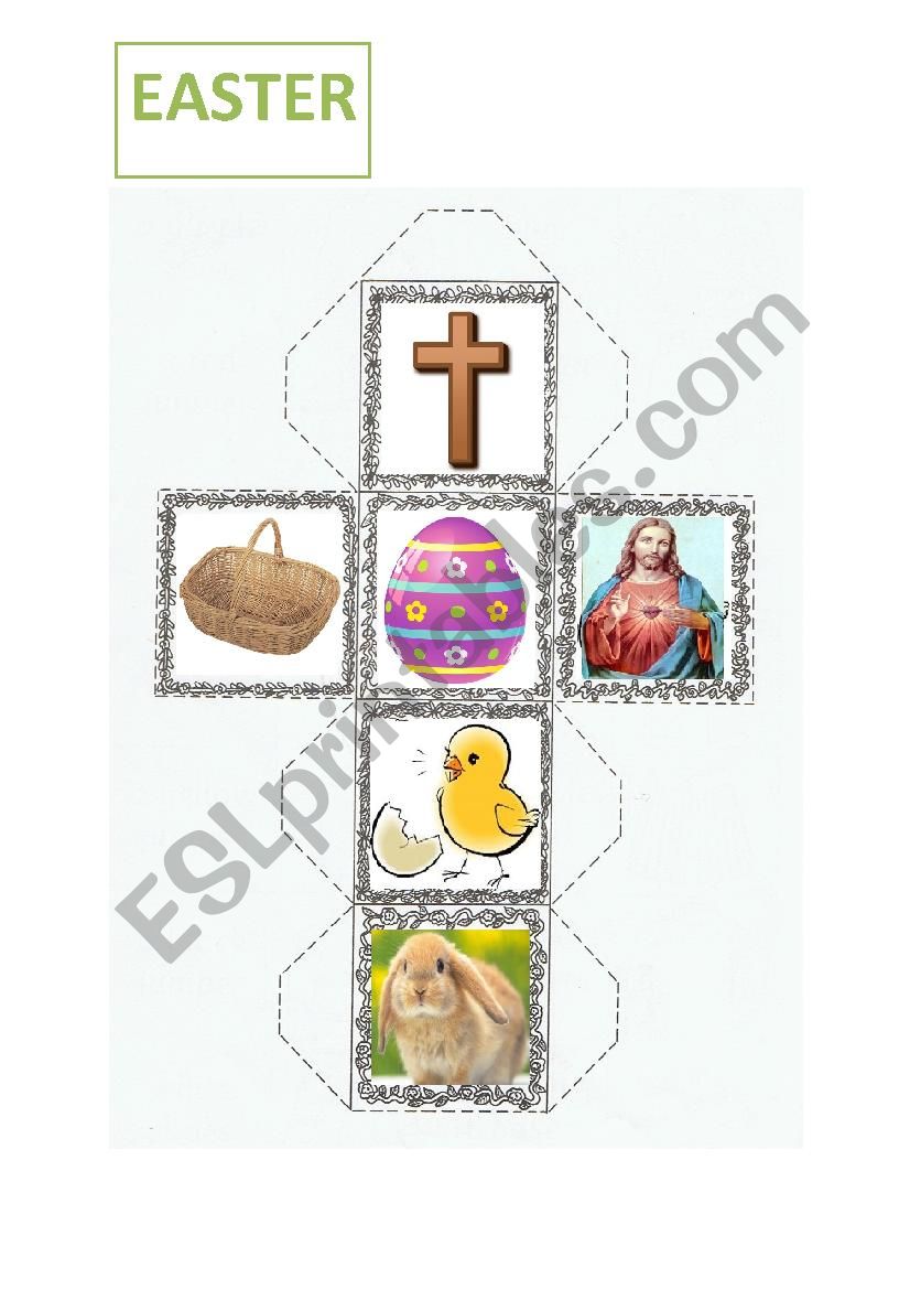 Easter dice worksheet