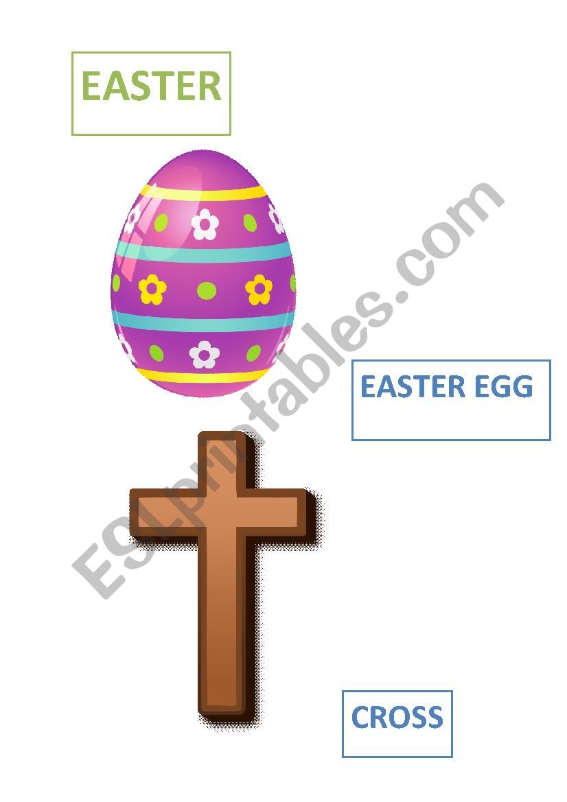 Easter flashcards worksheet