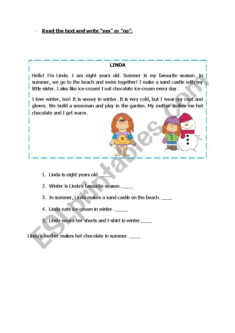 reading activity for elementary students