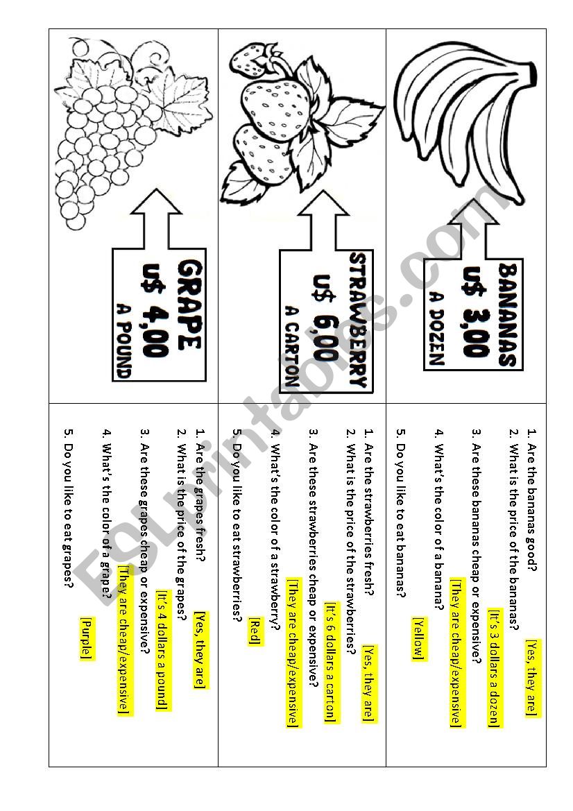 Flash Cards (oral activity) worksheet